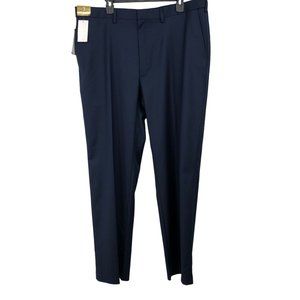 J M Haggar Dress Pants 40x32 NEW Blue Flat Front